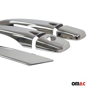 Nissan Cube Door Handle Cover - Omac - 10 Pcs - Gloss Silver - '09-'14